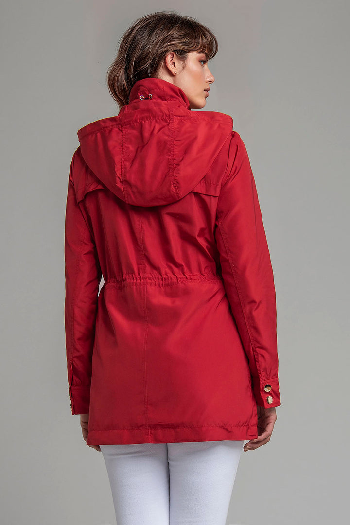 Gabardina Con Capucha Desmontable