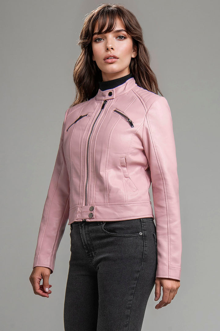 Chamarra De Vinil Con Cierre