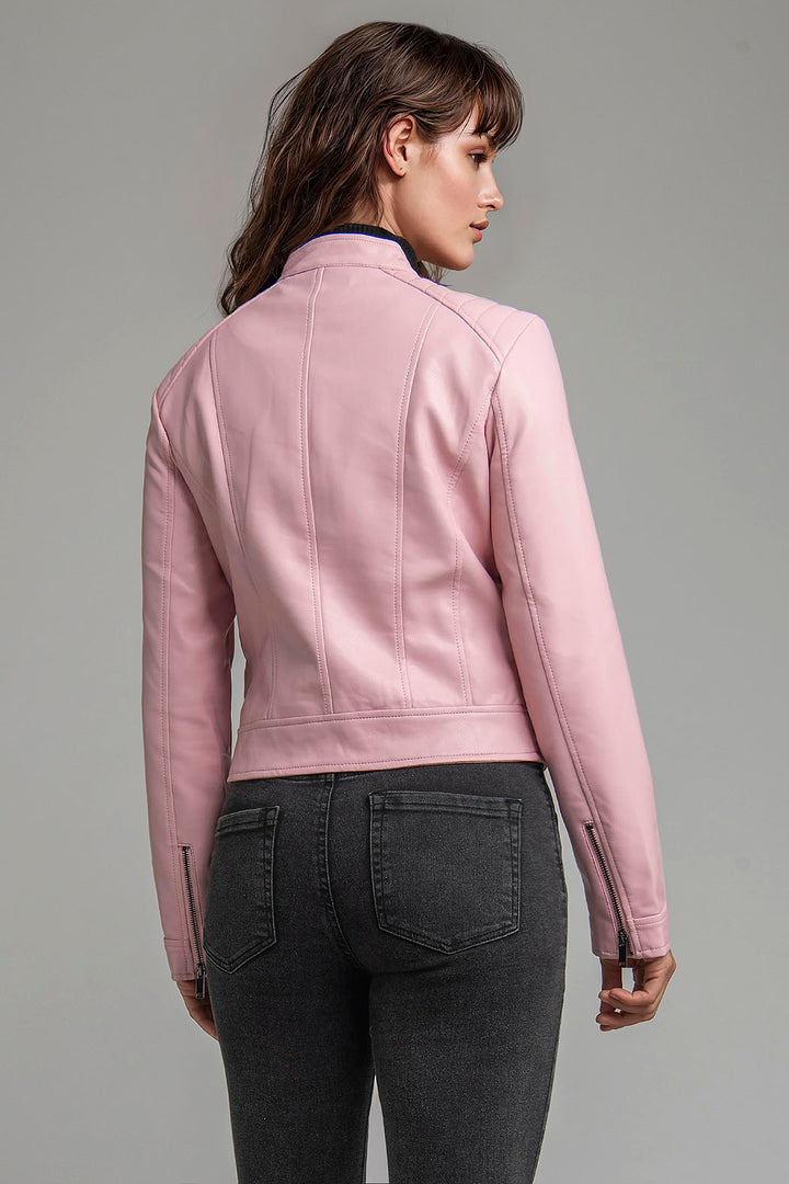 Chamarra De Vinil Con Cierre