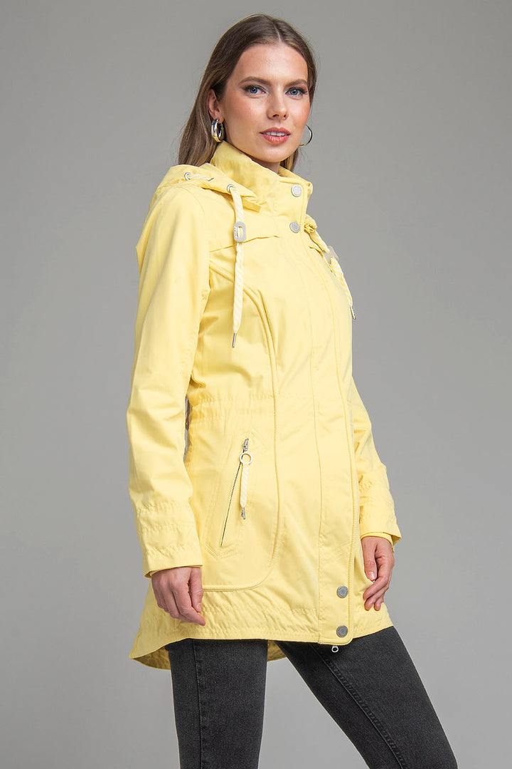 Chamarra Larga Con Capucha Desmontable