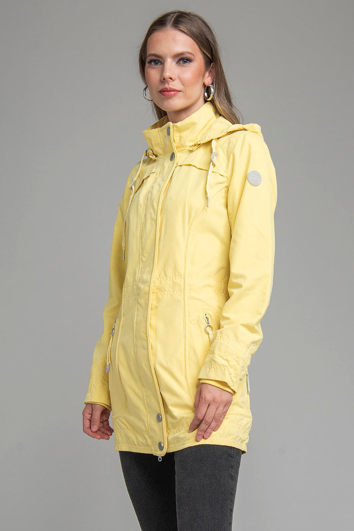 Chamarra Larga Con Capucha Desmontable