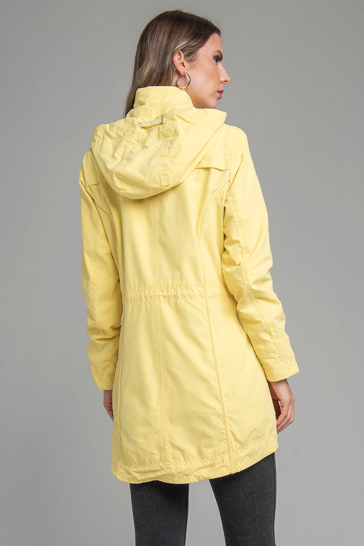 Chamarra Larga Con Capucha Desmontable