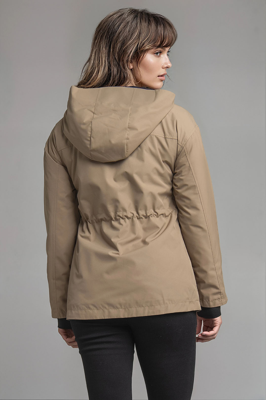 Chamarra De Pluma Con Capucha