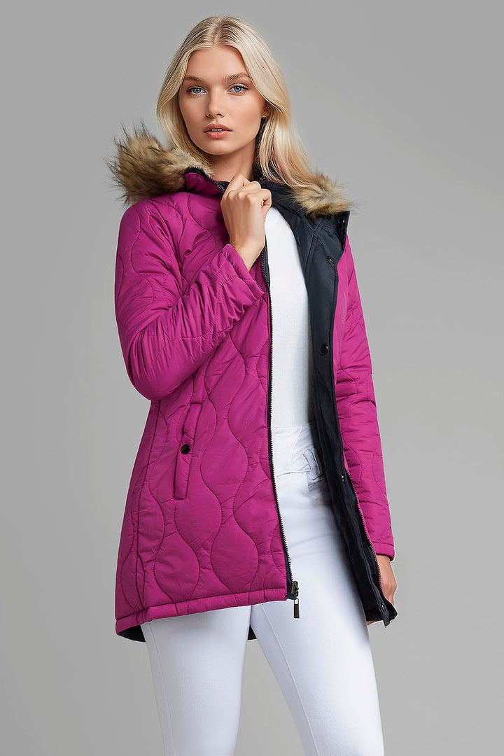 Chamarra Reversible Con Capucha