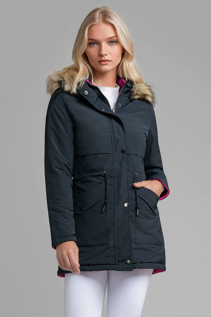 Chamarra Reversible Con Capucha