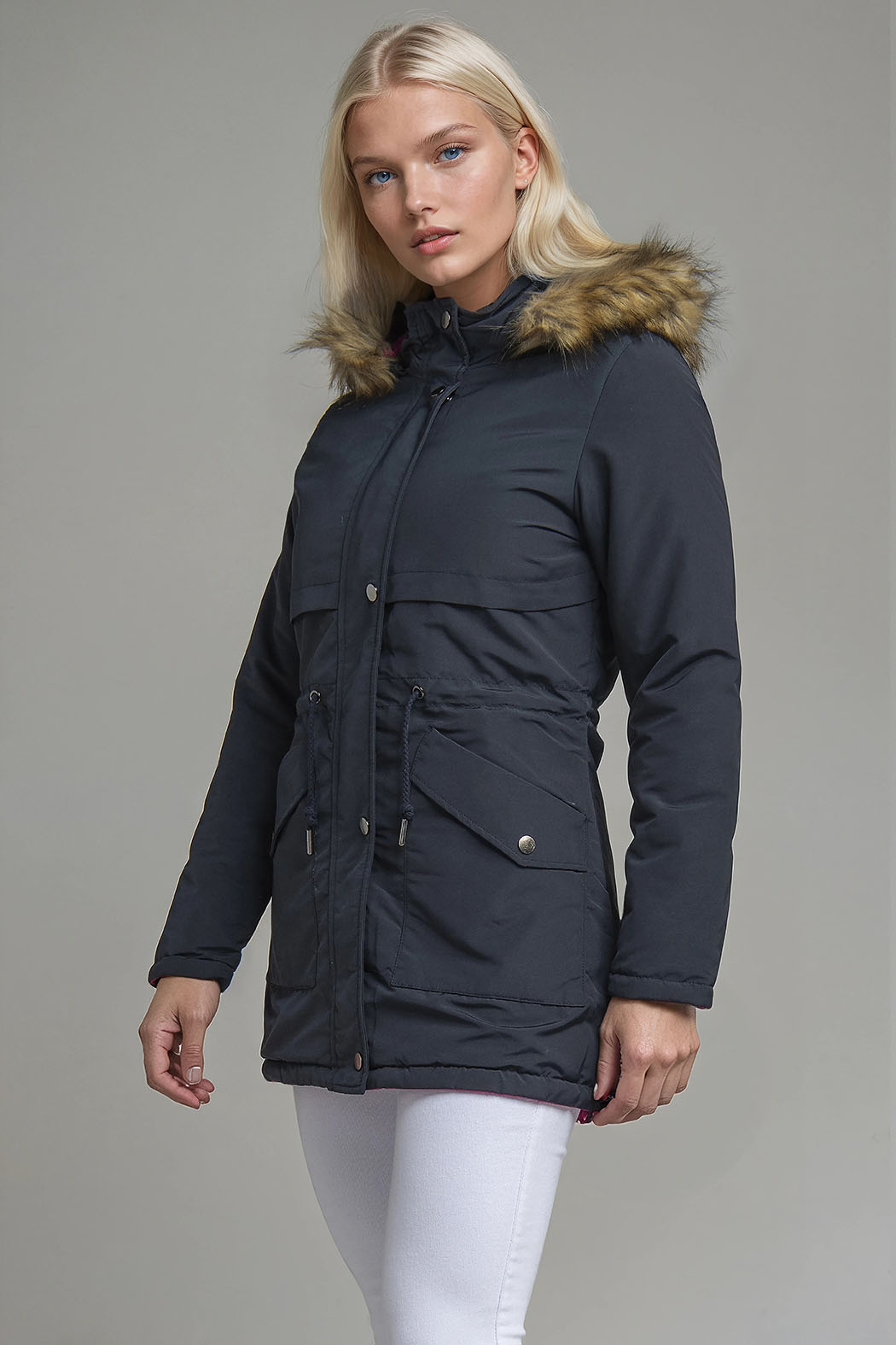 Chamarra Reversible Con Capucha