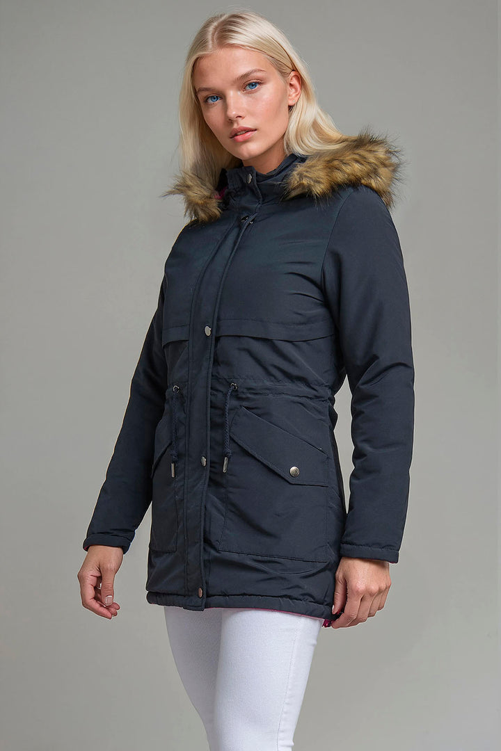 Chamarra Reversible Con Capucha