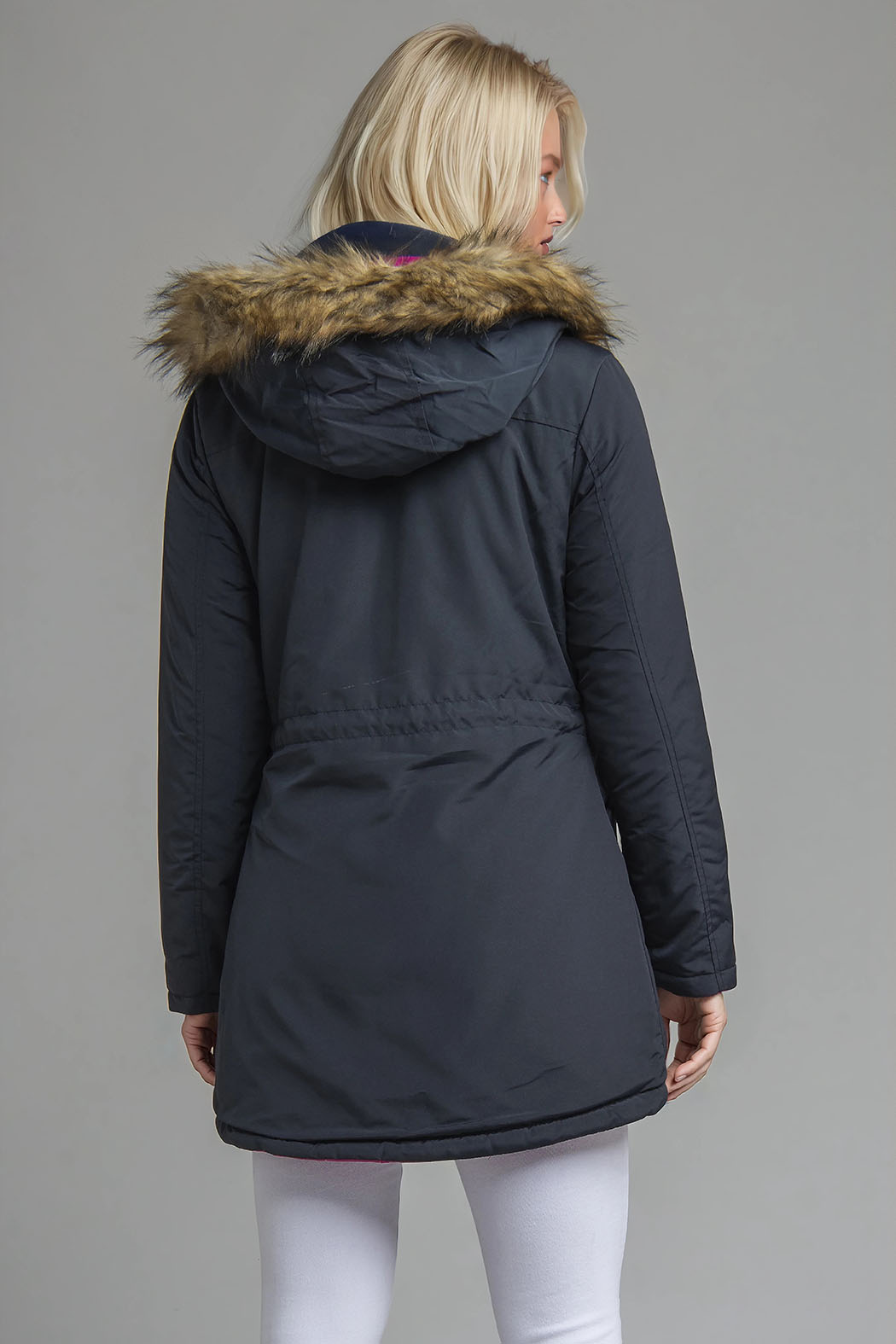 Chamarra Reversible Con Capucha