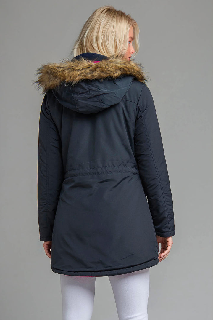 Chamarra Reversible Con Capucha