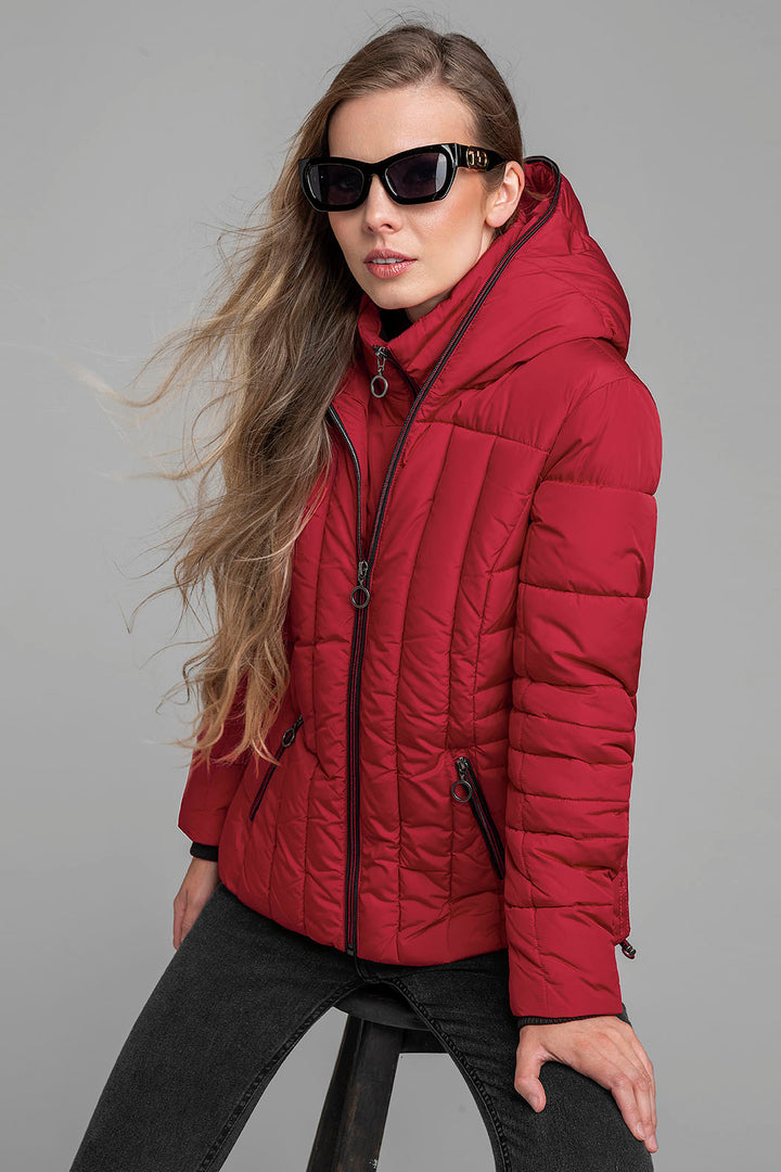 Chamarra Capitonada Con Doble Cierre