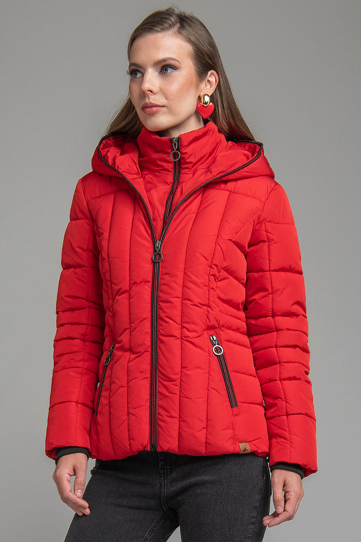 Chamarra Capitonada Con Doble Cierre