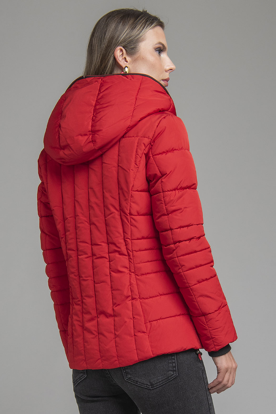 Chamarra Capitonada Con Doble Cierre