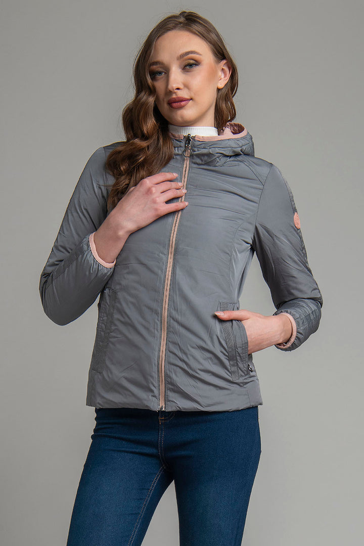 Chamarra Capitonada De Doble Vista