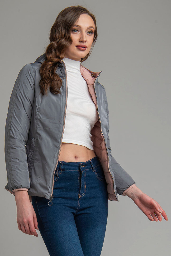 Chamarra Capitonada De Doble Vista