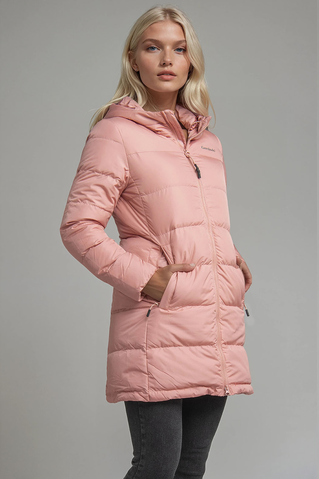 Chamarra Larga Capitonada De Pluma