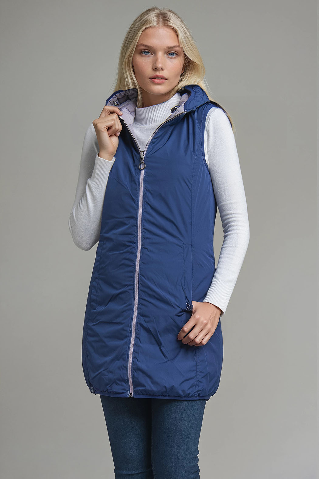 Chaleco Capitonado De Doble Vista