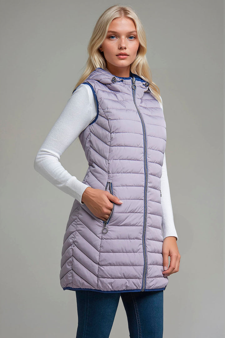 Chaleco Capitonado De Doble Vista