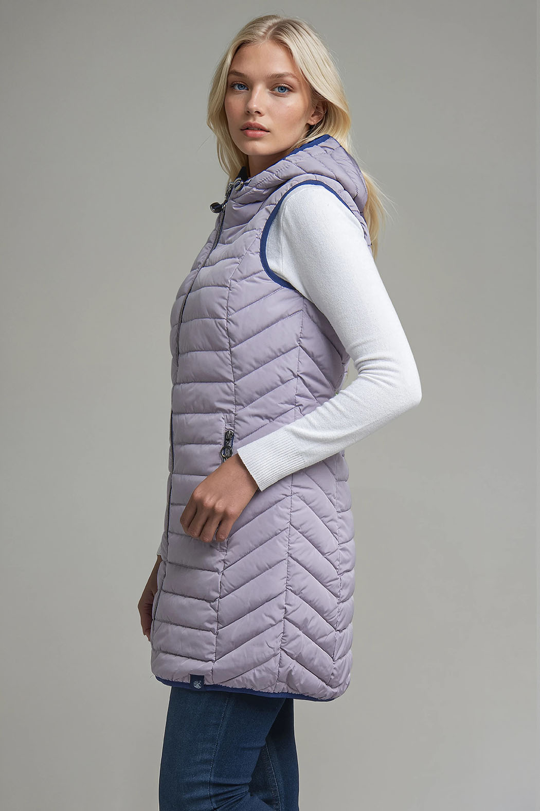 Chaleco Capitonado De Doble Vista