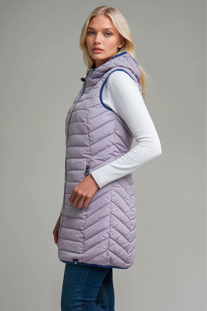 Chaleco Capitonado De Doble Vista