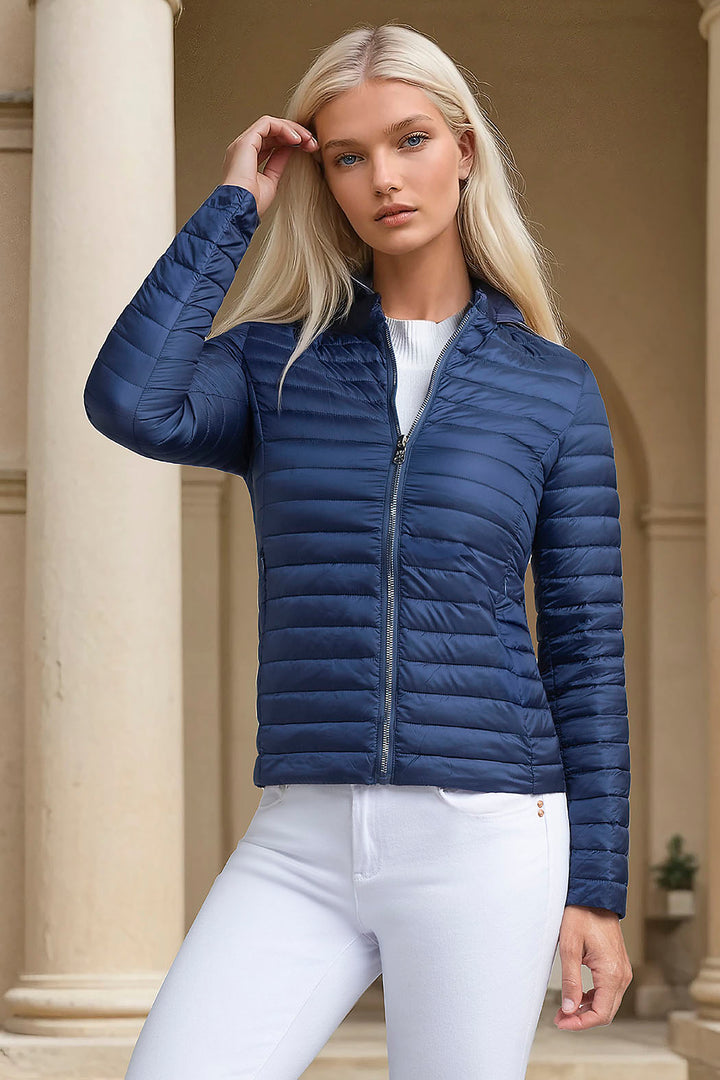 Chamarra Capitonada De Pluma