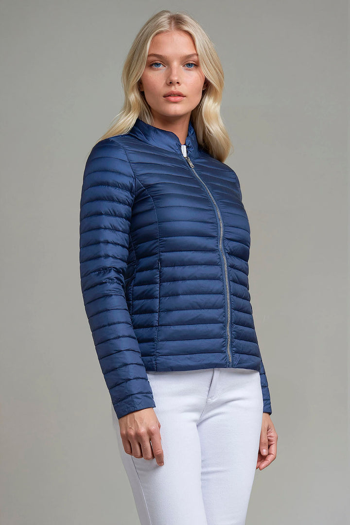 Chamarra Capitonada De Pluma