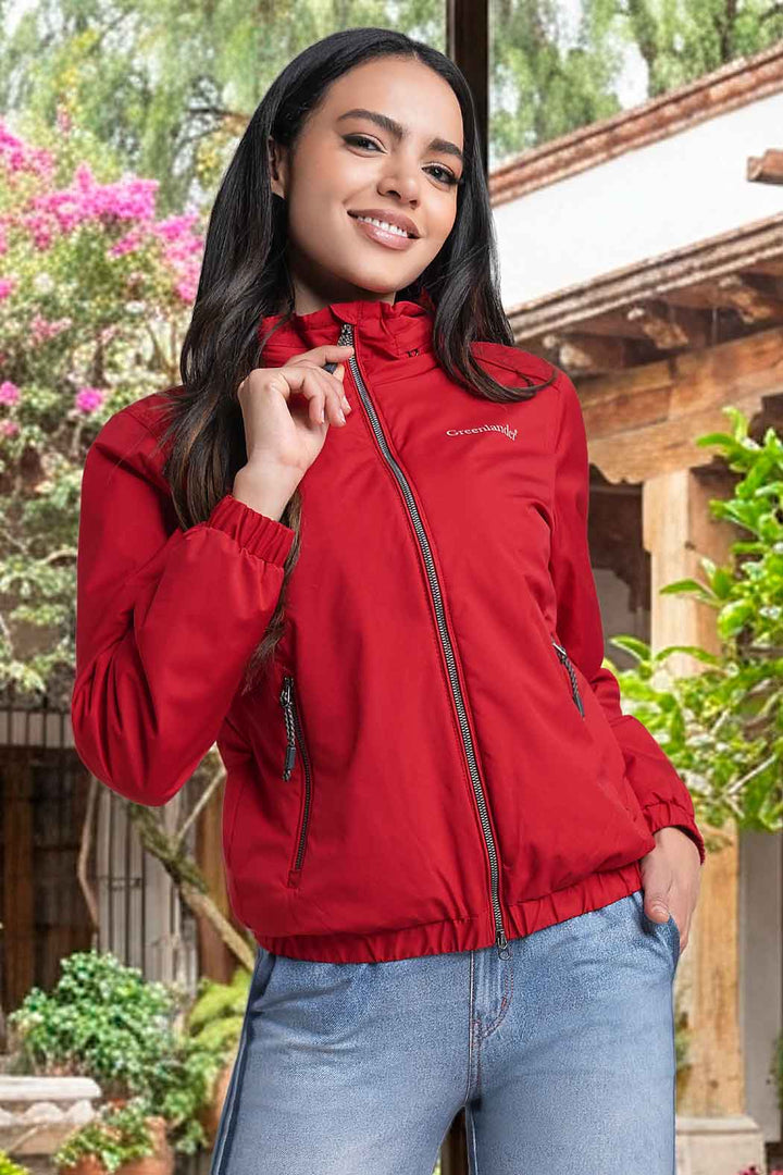 Chamarra Con Cuello Alto Y Gorro Oculto