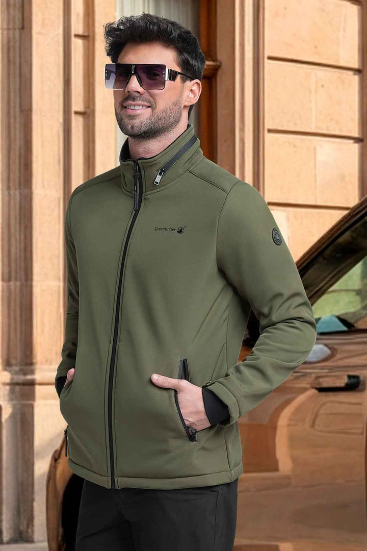 Chamarra Para Caballero Con Cuello Alto