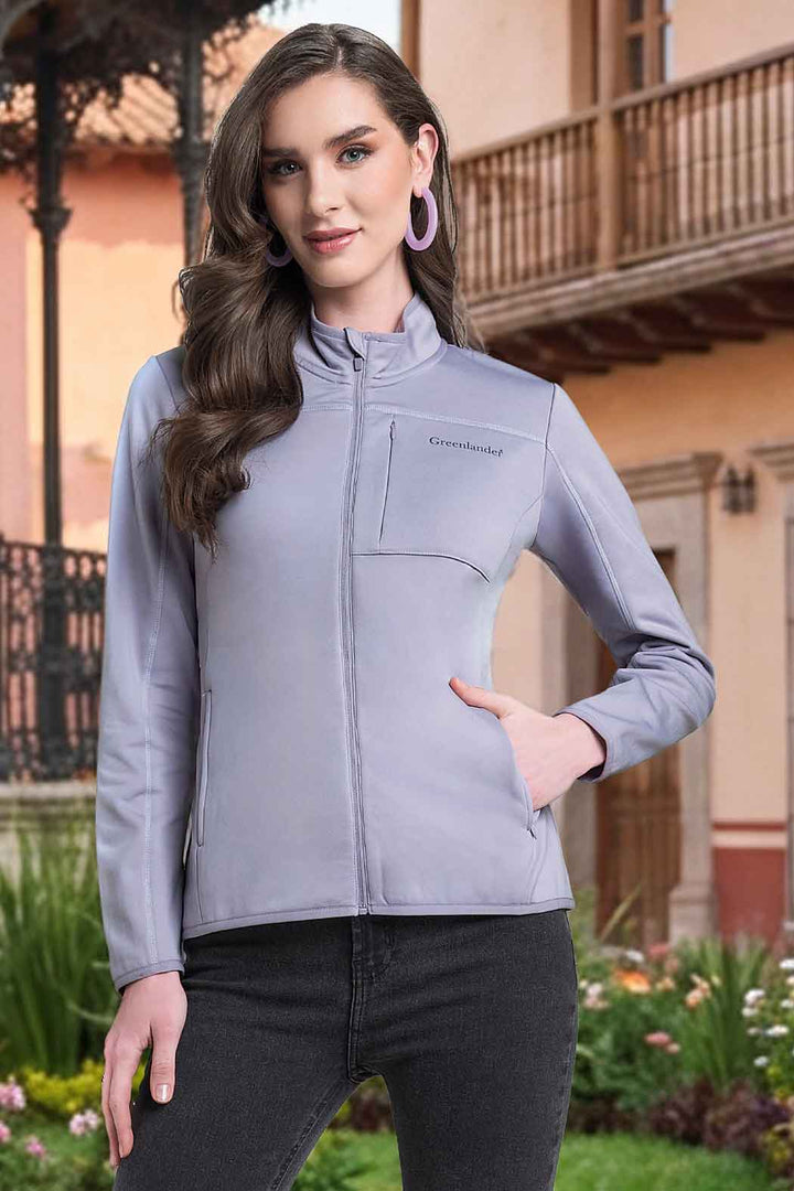 Sudadera De Cuello Alto Con Cierre Frontal