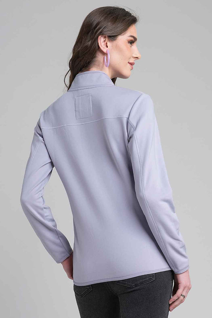 Sudadera De Cuello Alto Con Cierre Frontal