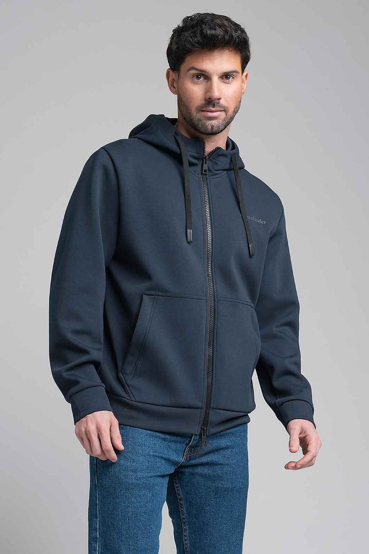 Sudadera Para Caballero Con Capucha Y Cierre Frontal