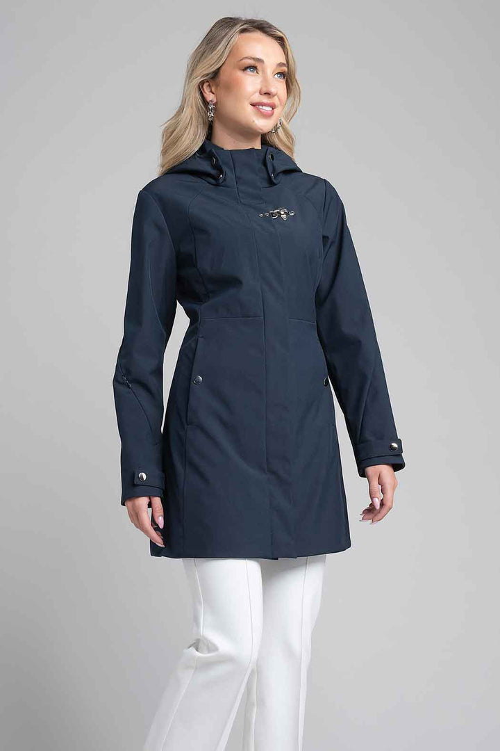 Gabardina Larga Con Gorro Desmontable