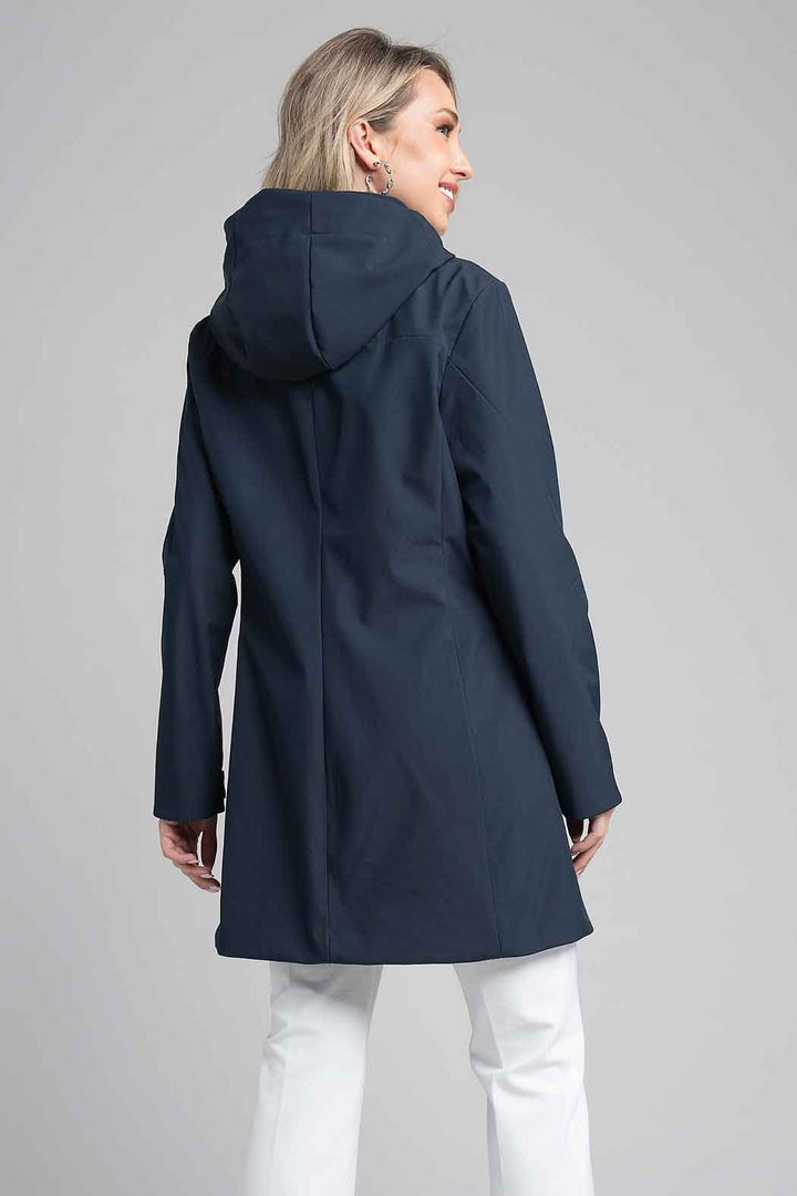 Gabardina Larga Con Gorro Desmontable