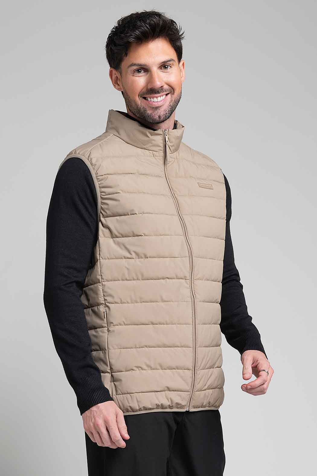 Chaleco Para Caballero Capitonado De Cuello Alto