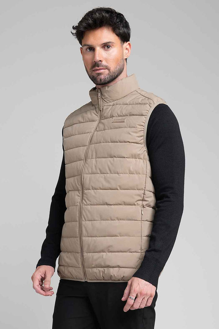 Chaleco Para Caballero Capitonado De Cuello Alto
