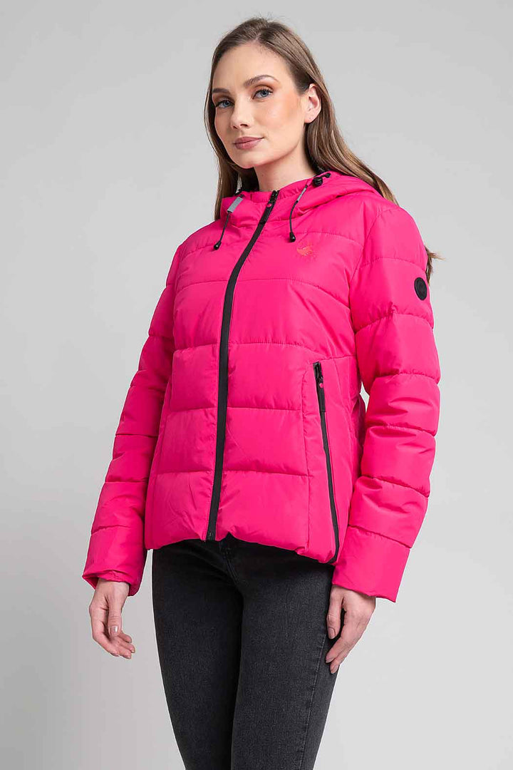 Chamarra Capitonada Con Gorro Ajustable