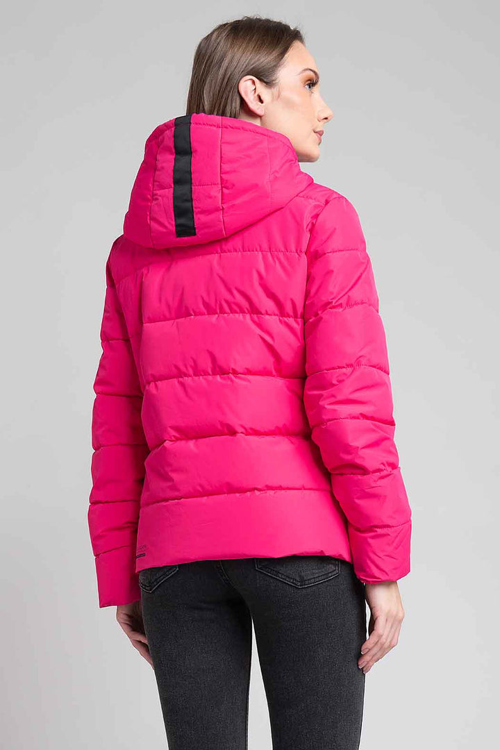 Chamarra Capitonada Con Gorro Ajustable