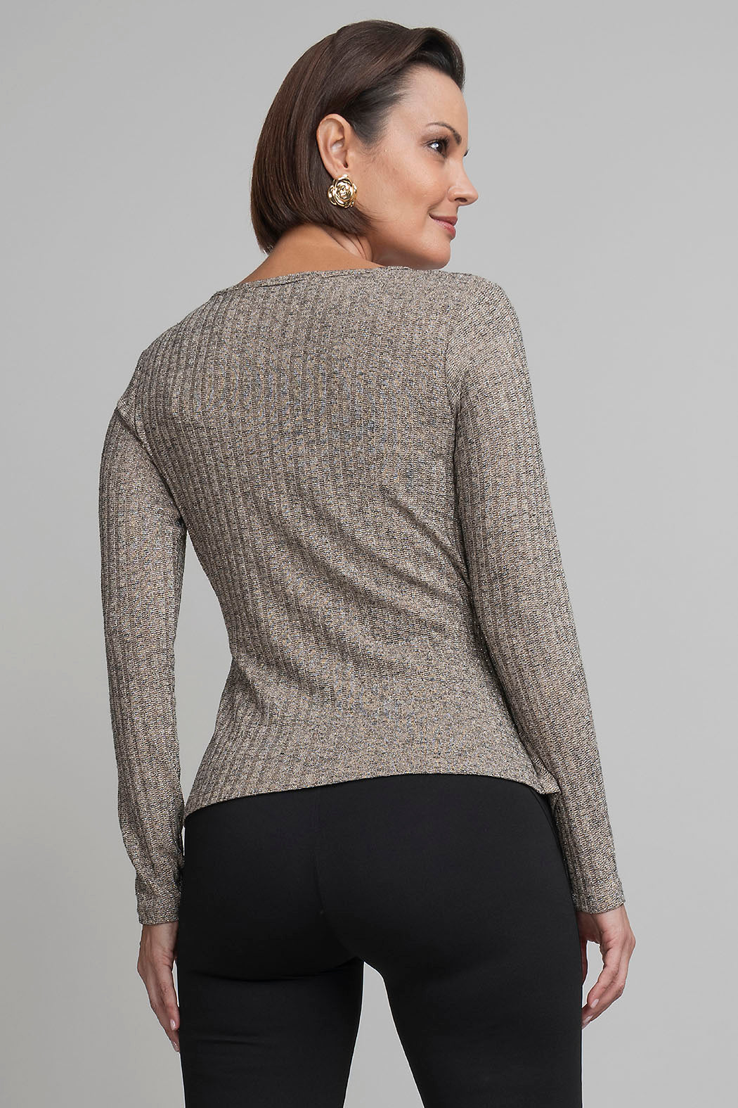 Blusa Envolvente De Manga Larga