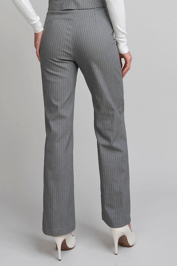 Pantalon De Rayas Corte Recto