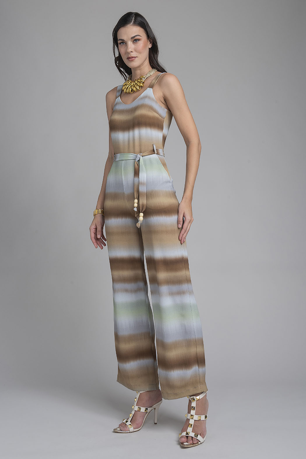 Jumpsuit Estampado Con Tirantes