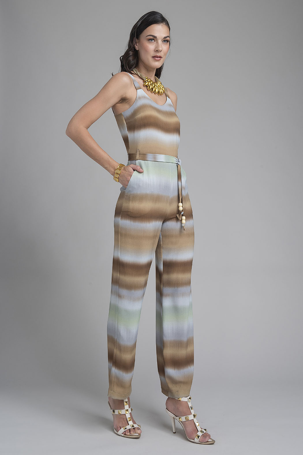 Jumpsuit Estampado Con Tirantes