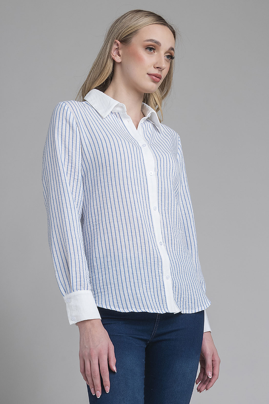 Blusa Camisera De Rayas