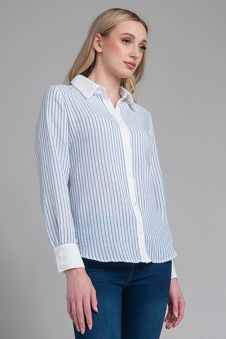 Blusa Camisera De Rayas