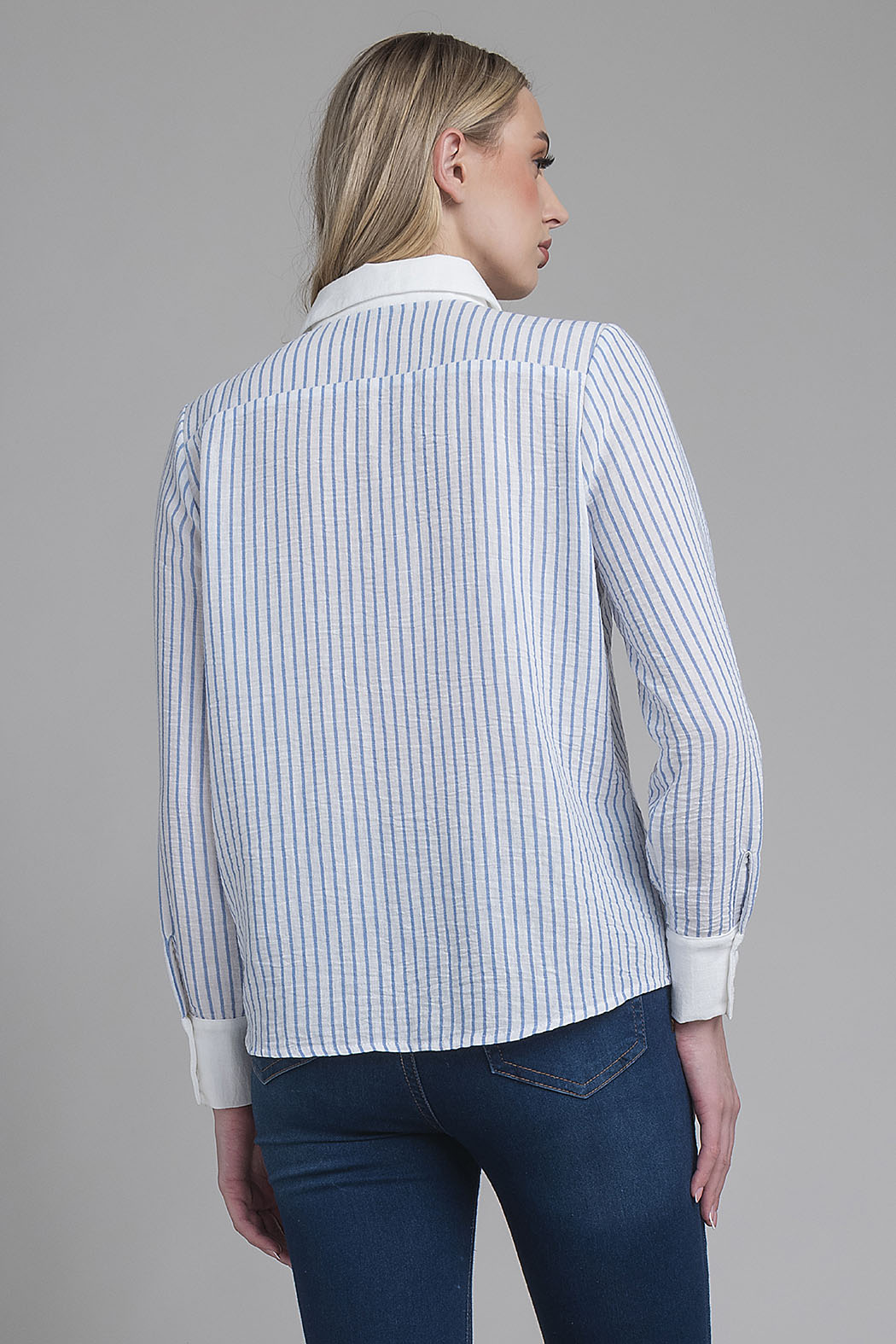 Blusa Camisera De Rayas
