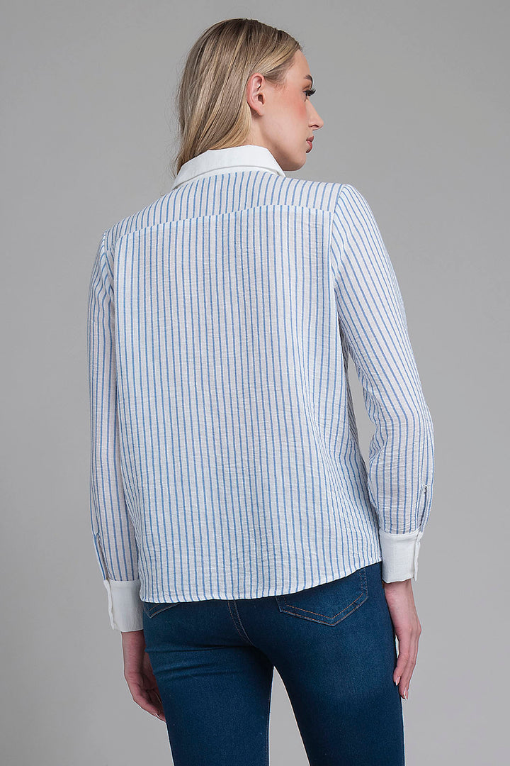 Blusa Camisera De Rayas