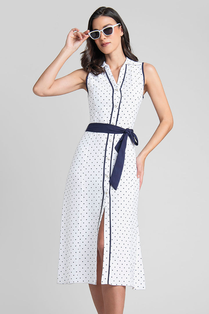Vestido Sin Mangas Con Estampado De Lunares