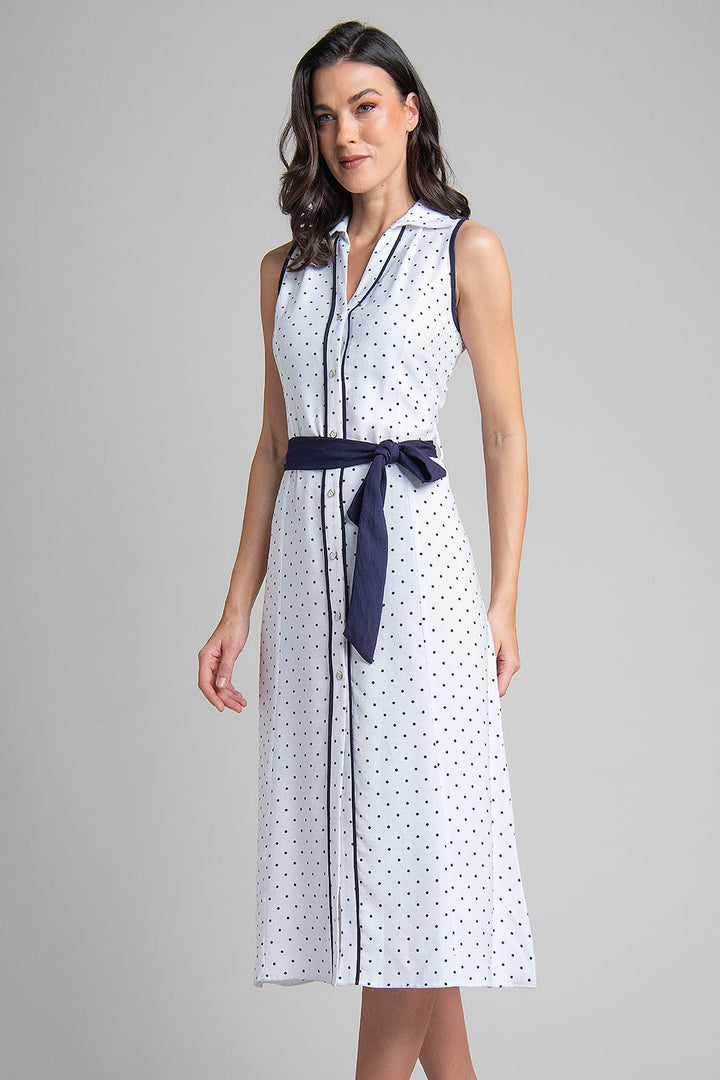 Vestido Sin Mangas Con Estampado De Lunares