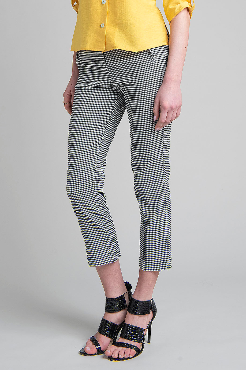 Pantalon Estampado De Cuadros
