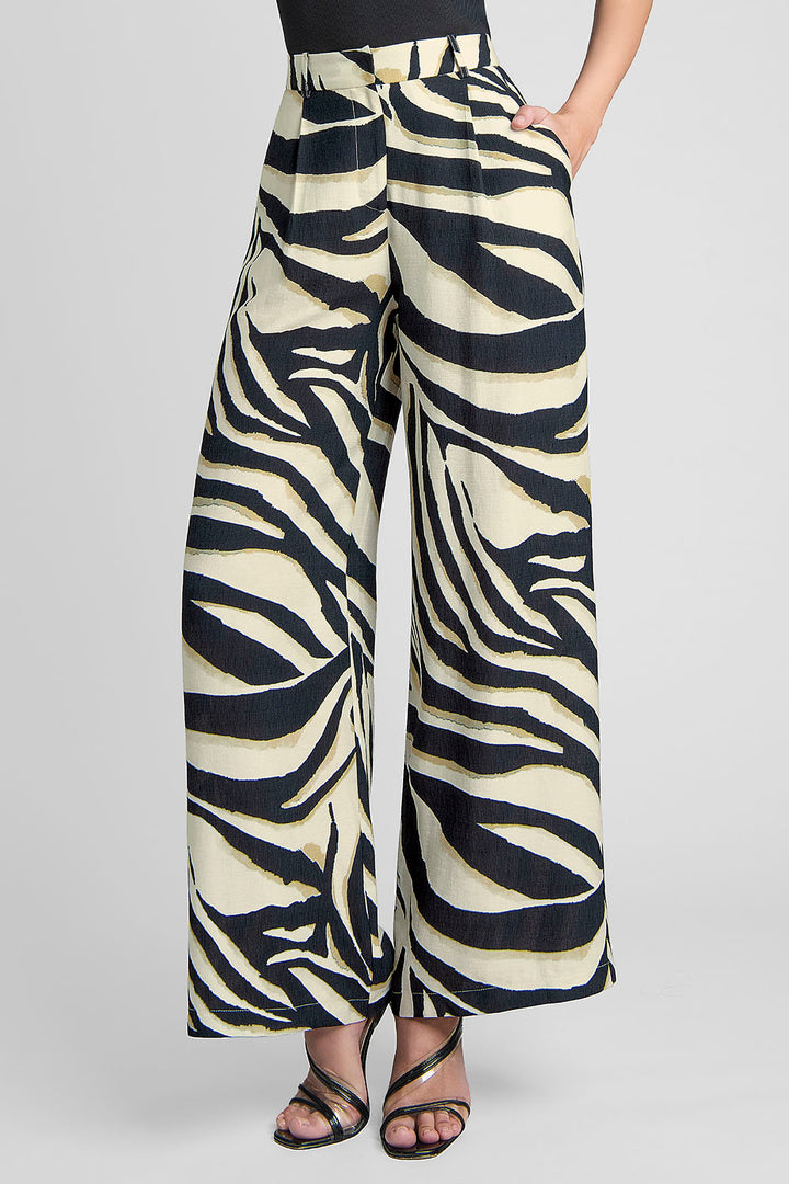 Pantalon Estampado De Cebra
