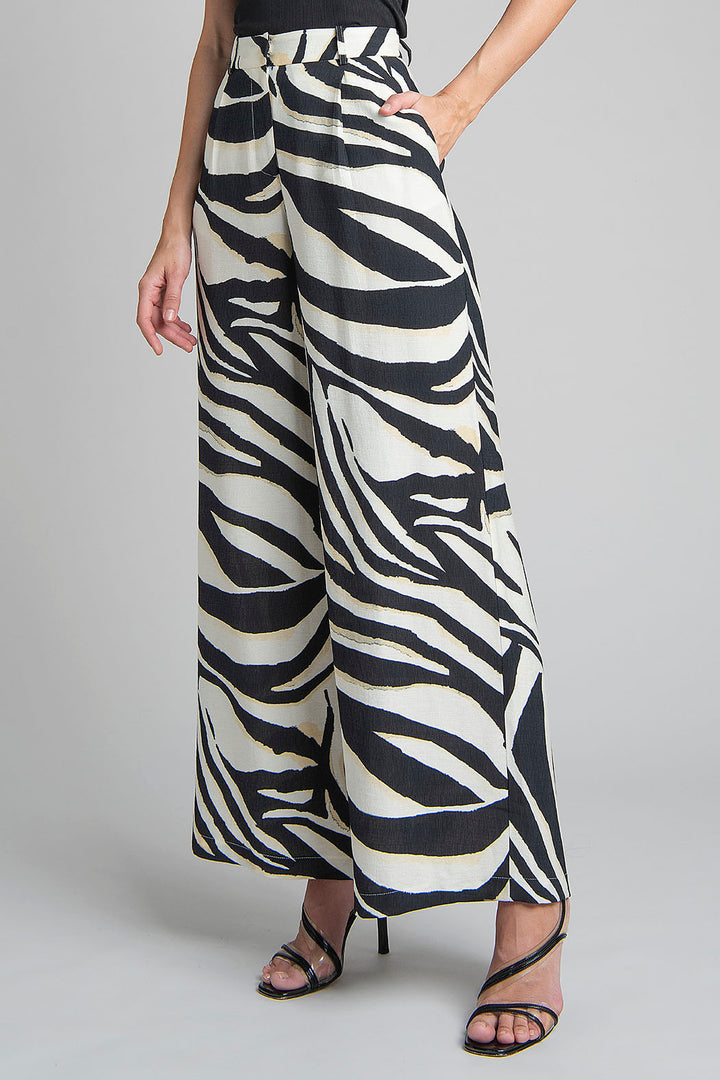 Pantalon Estampado De Cebra