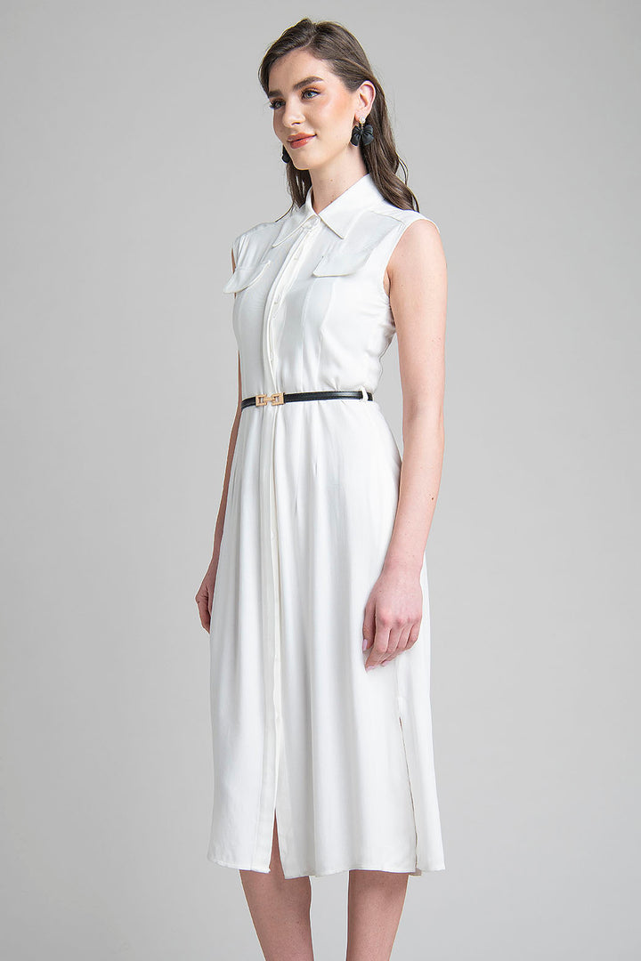 Vestido Liso Sin Mangas
